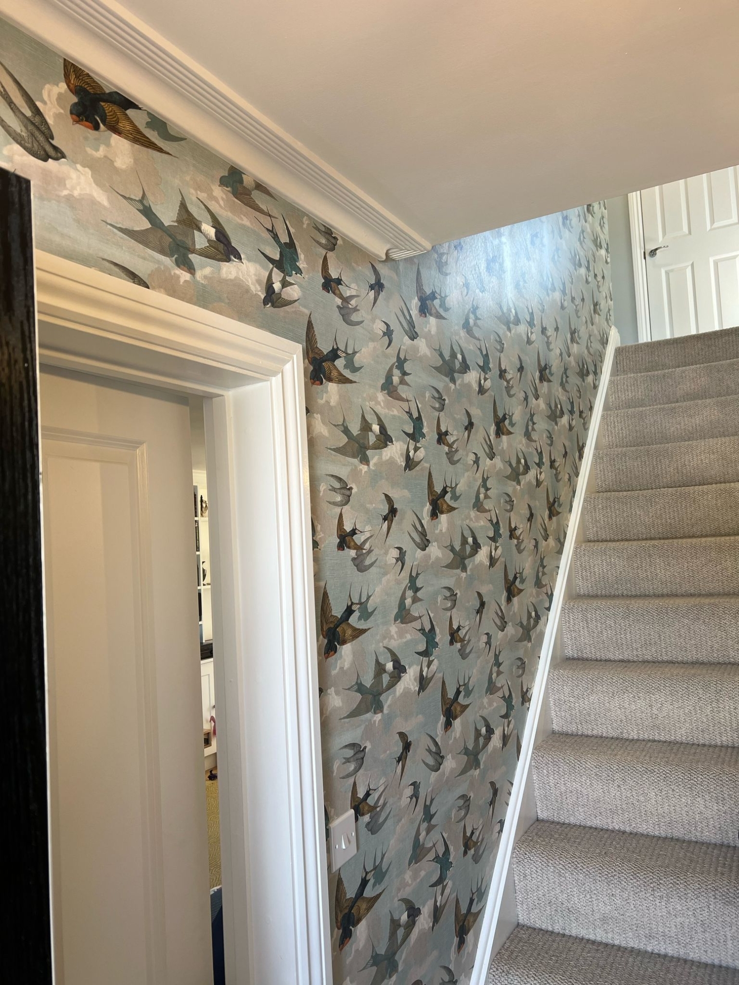 Wallpaper Hanging To Hallway In Tackley 02 Xlarge