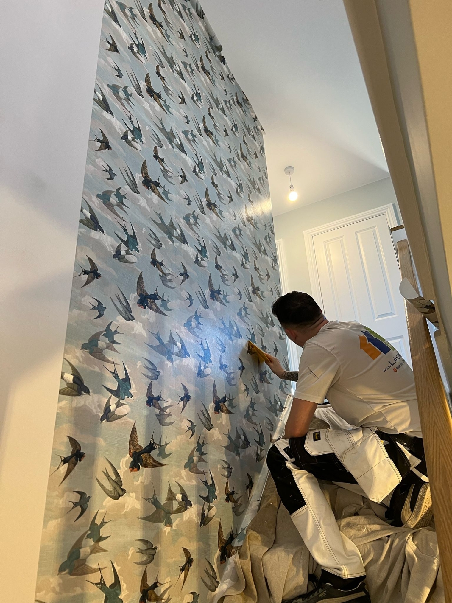 Wallpaper Hanging To Hallway In Tackley 11 Xlarge